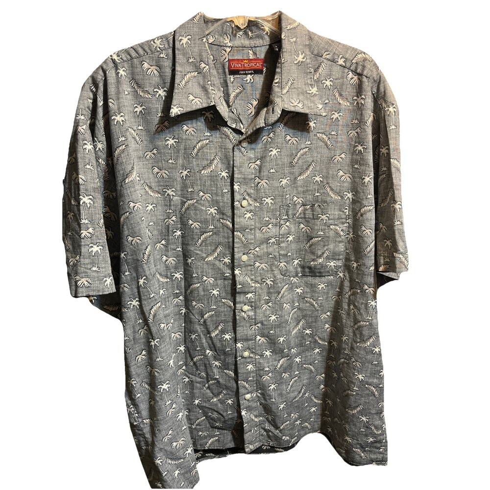 JOHN HENRY VIVA TROPICAL Men's Hawaiian Shirt Button Short Sleeve Size XXL